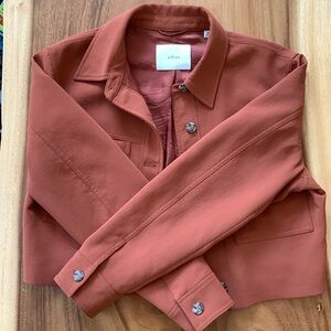 Aritzia Wilfred Little Cropped Jacket in copper, size medium